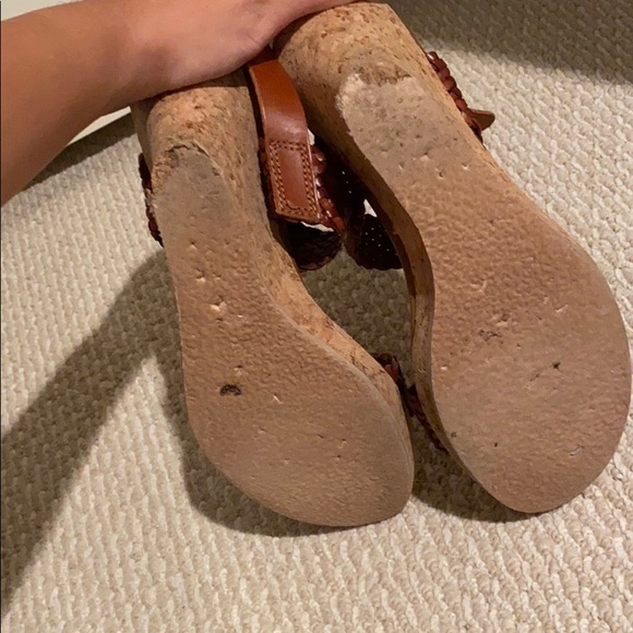 Brown Woven KORS Michael Kors Wedges Size 9 - Picture 7 of 8
